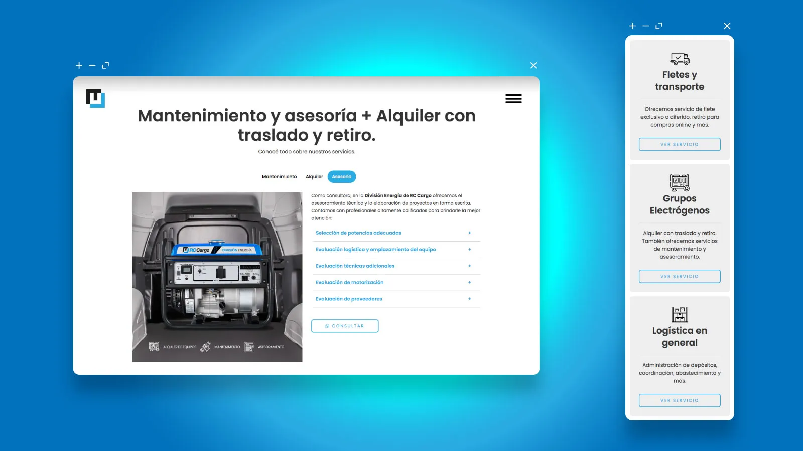 Sitio web integral Full-Stack para RC Cargo