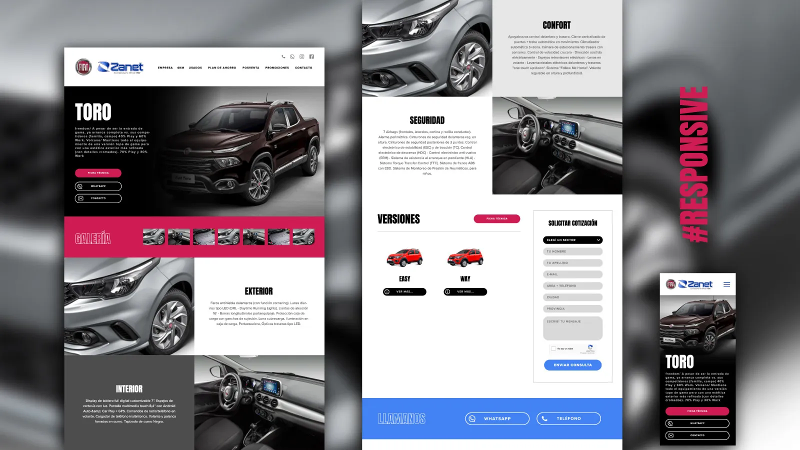 Sitio Full Responsive 100% Customizable