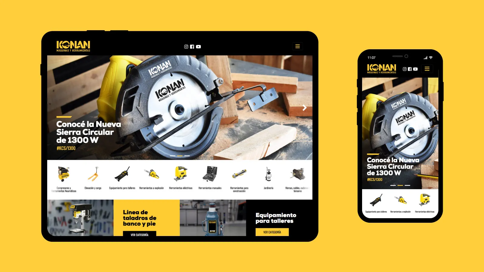 Web CMS Full-Stack para Konan Herramientas