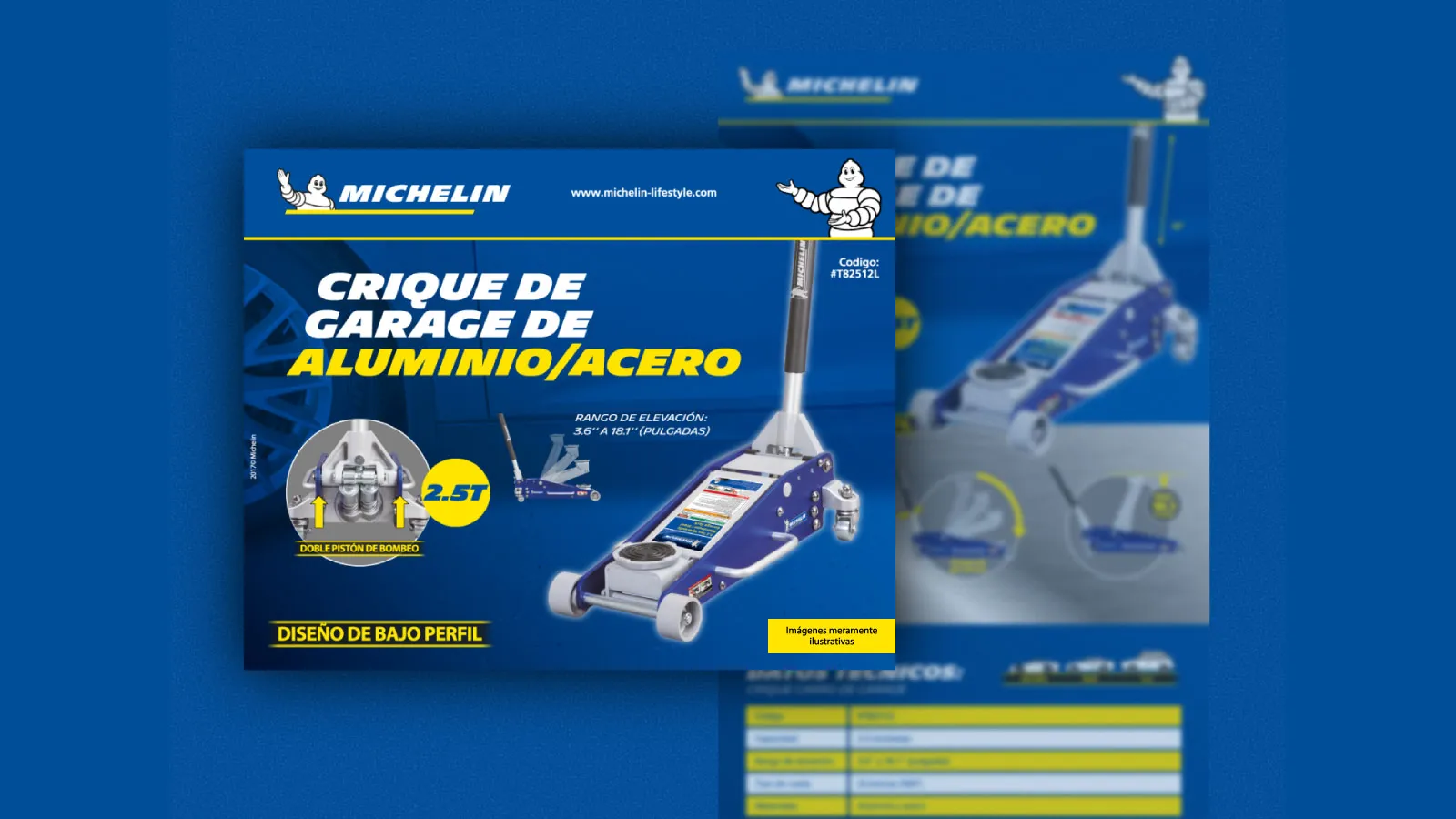 Banners y gráfica eventos Michelin Lifestyle línea hidráulicos