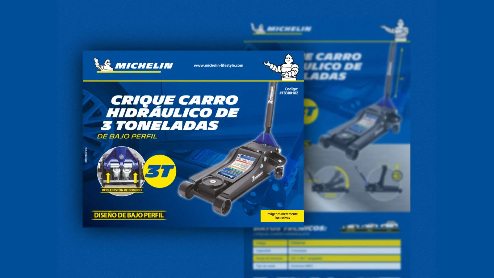 Banners y gráfica eventos Michelin Lifestyle línea hidráulicos