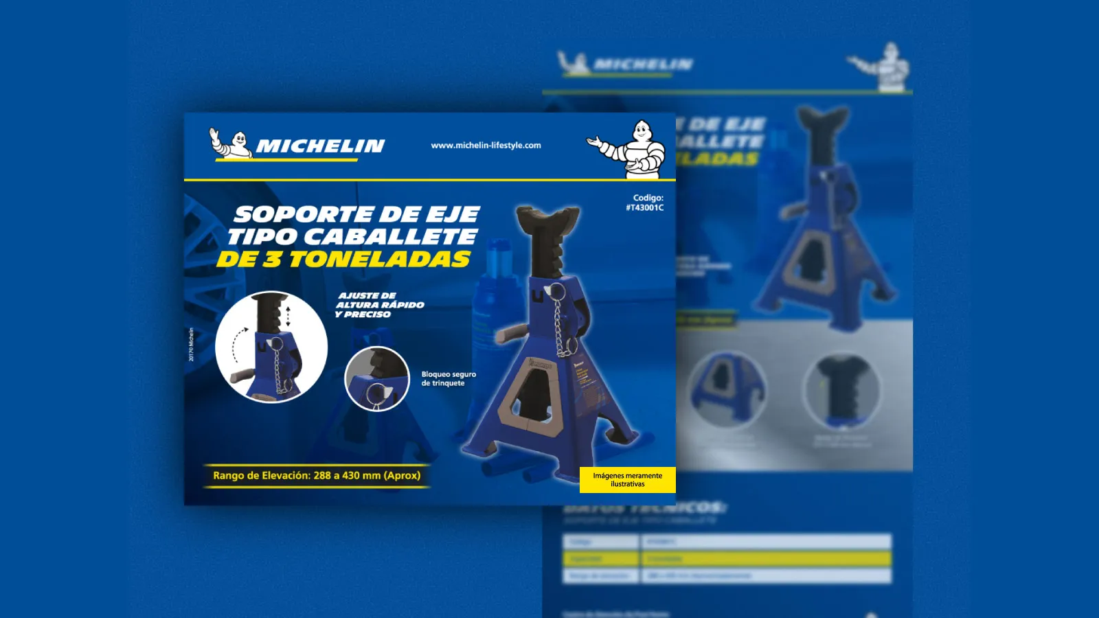 Banners y gráfica eventos Michelin Lifestyle línea hidráulicos