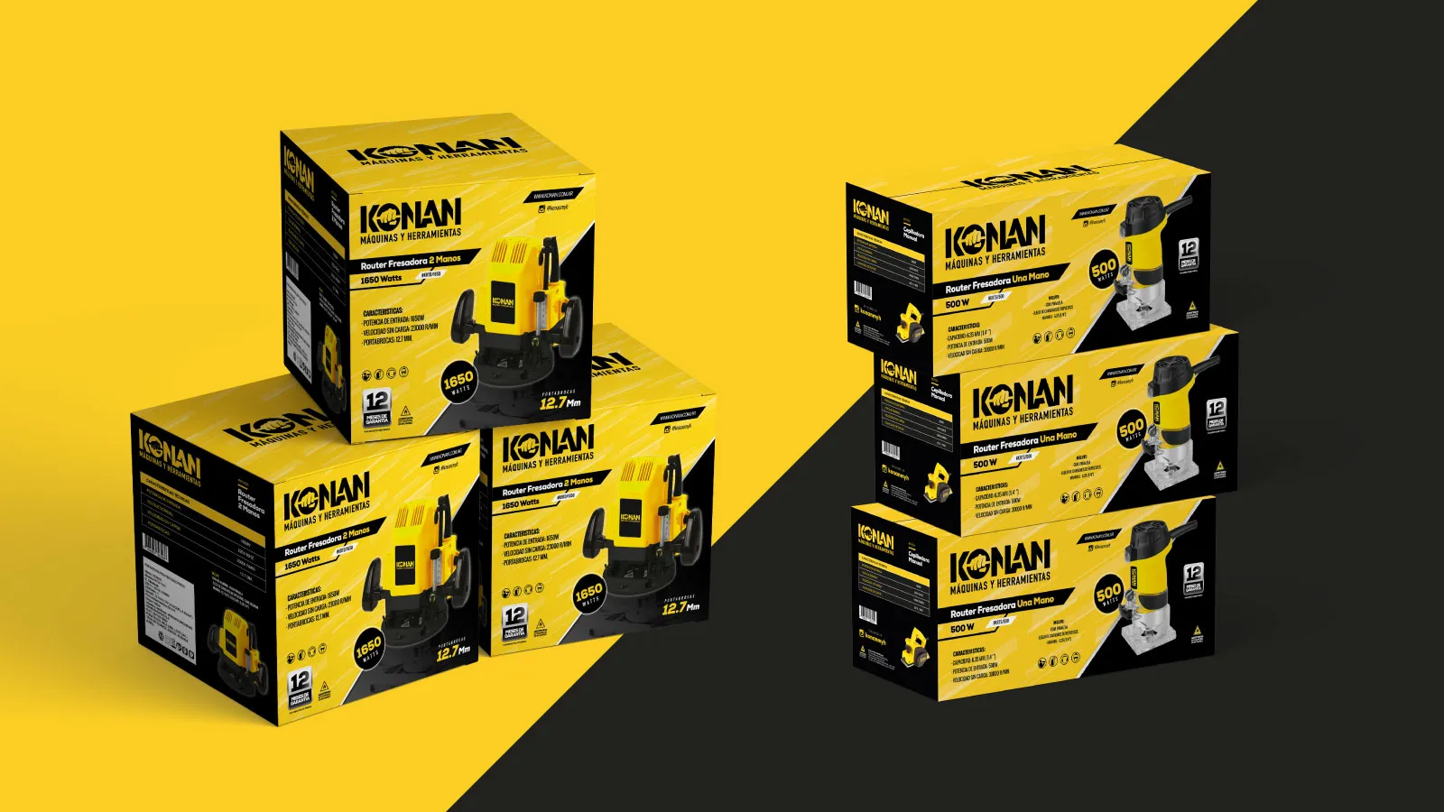 Línea integral de cajas Konan herramientas