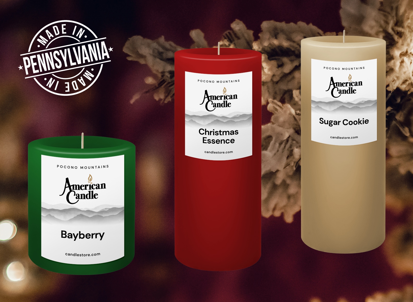 Premium Holiday Scented Candles @ The Shoppes at American Candle (Made in the USA)