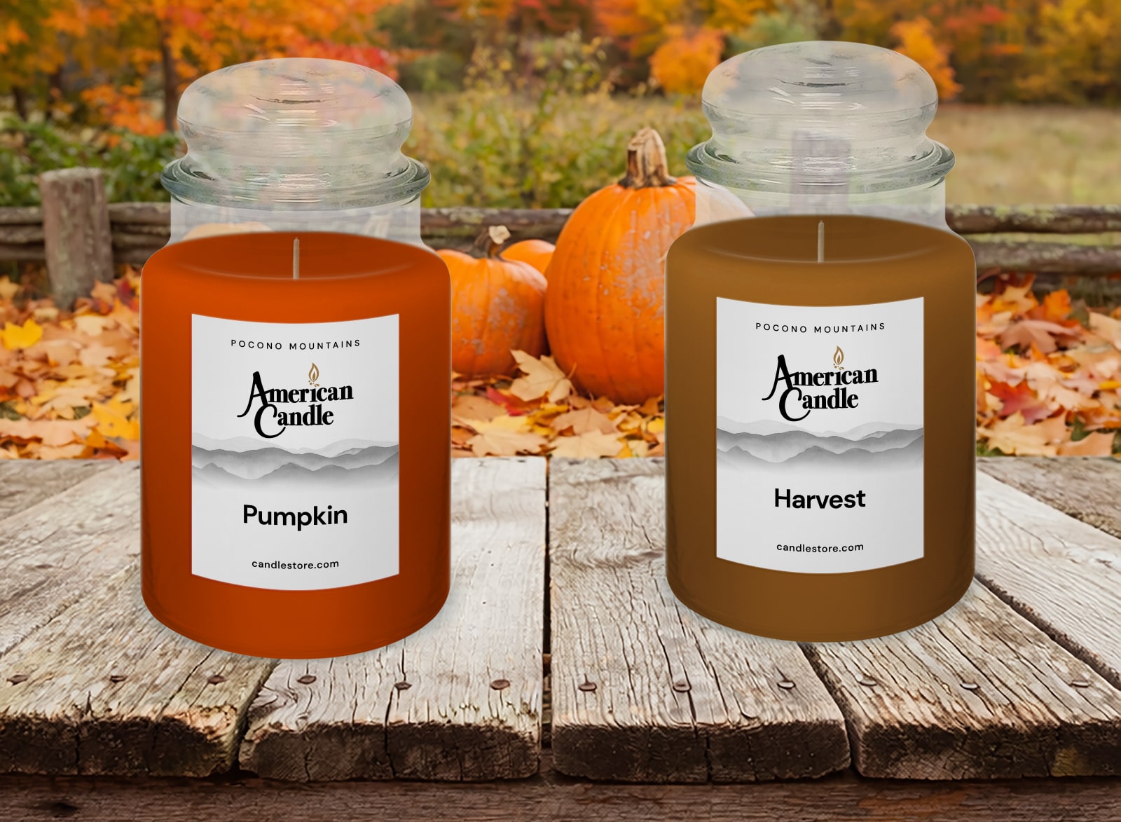 Your Favorite Made in the USA Premium Autumn Scented Jar Candles from American Candle