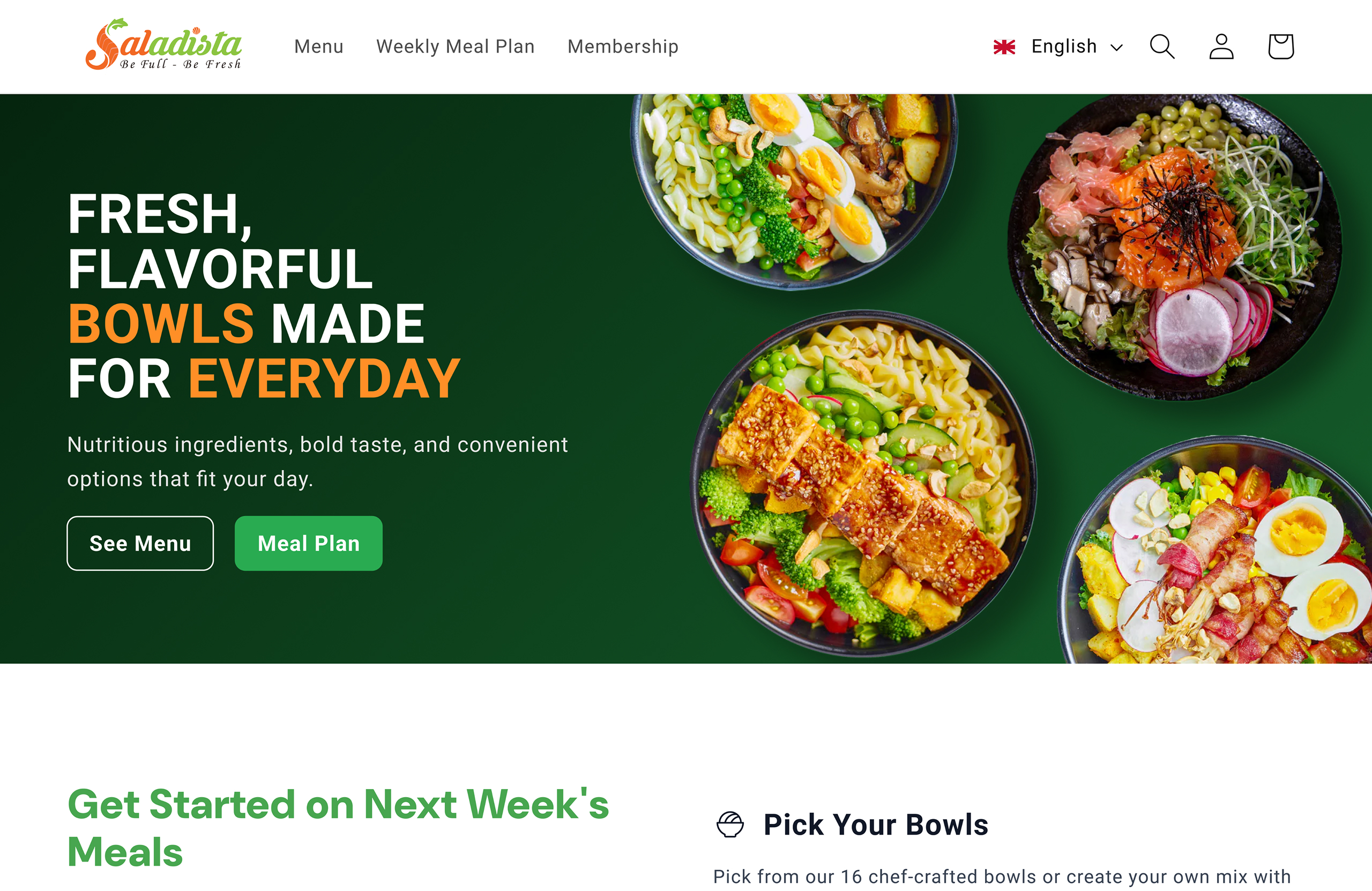 Saladista e-commerce platform