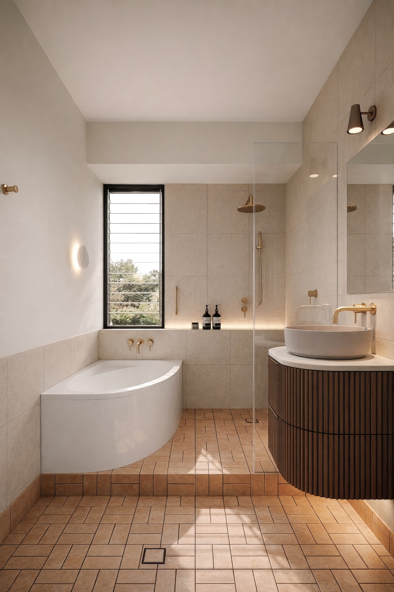 Modern Spanish-Inspired Ensuite Renovation in Brisbane