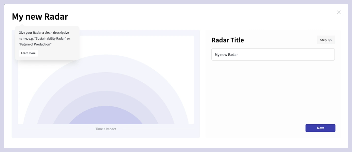 trend radar, trend evaluation
