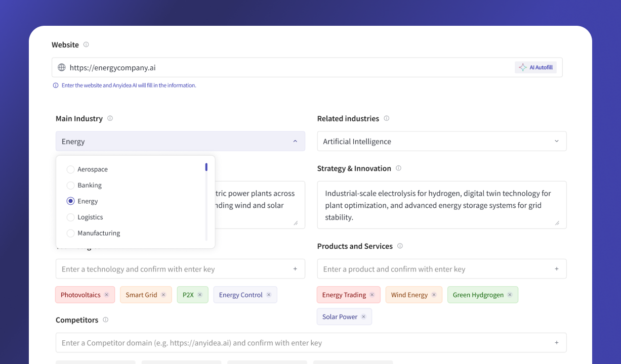 ai company profiling, ai trend scouting, strategic intelligence