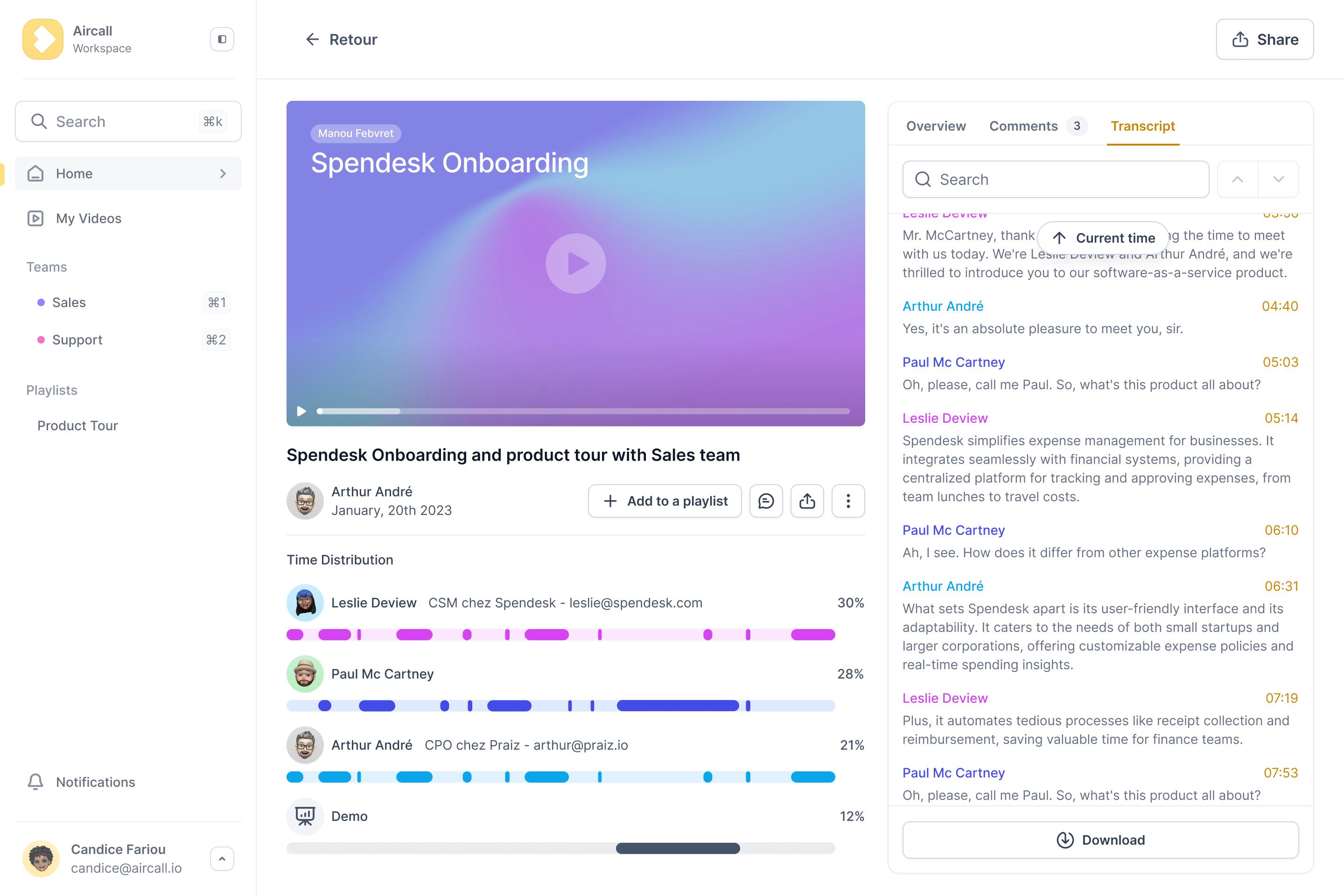 Transcription Zoom, Meet, Teams