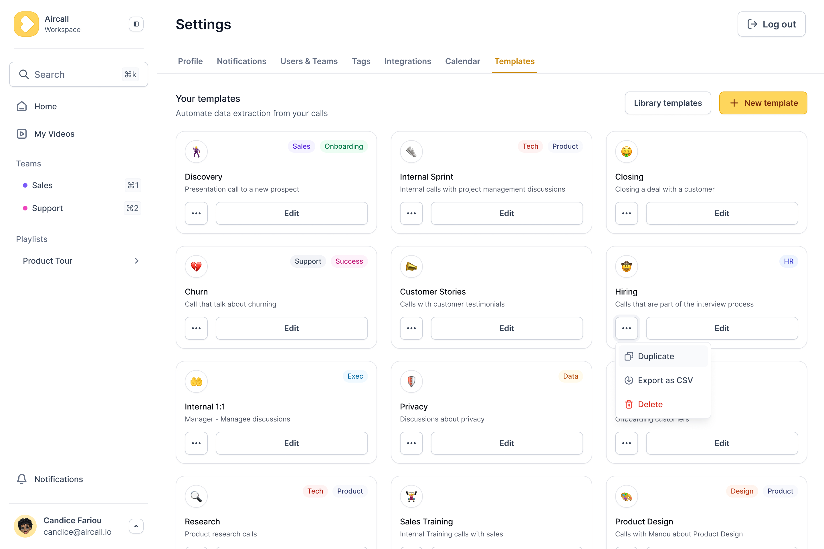 Praiz vs Claap : templates Praiz pour extraire automatiquement les données commerciales des appels et fiabiliser le CRM.