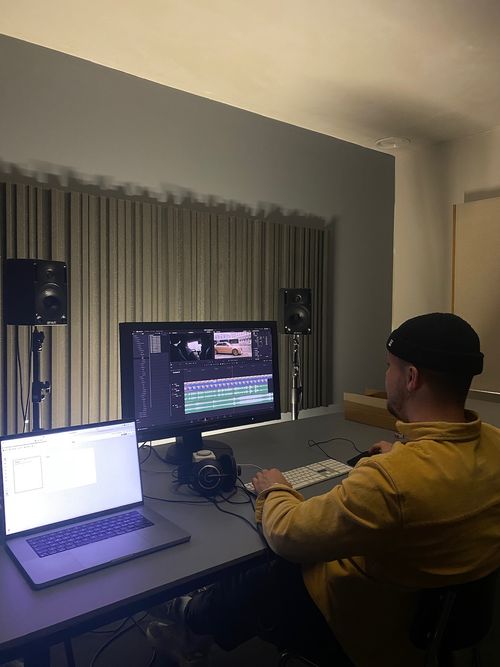 behind the scenes of film shoot