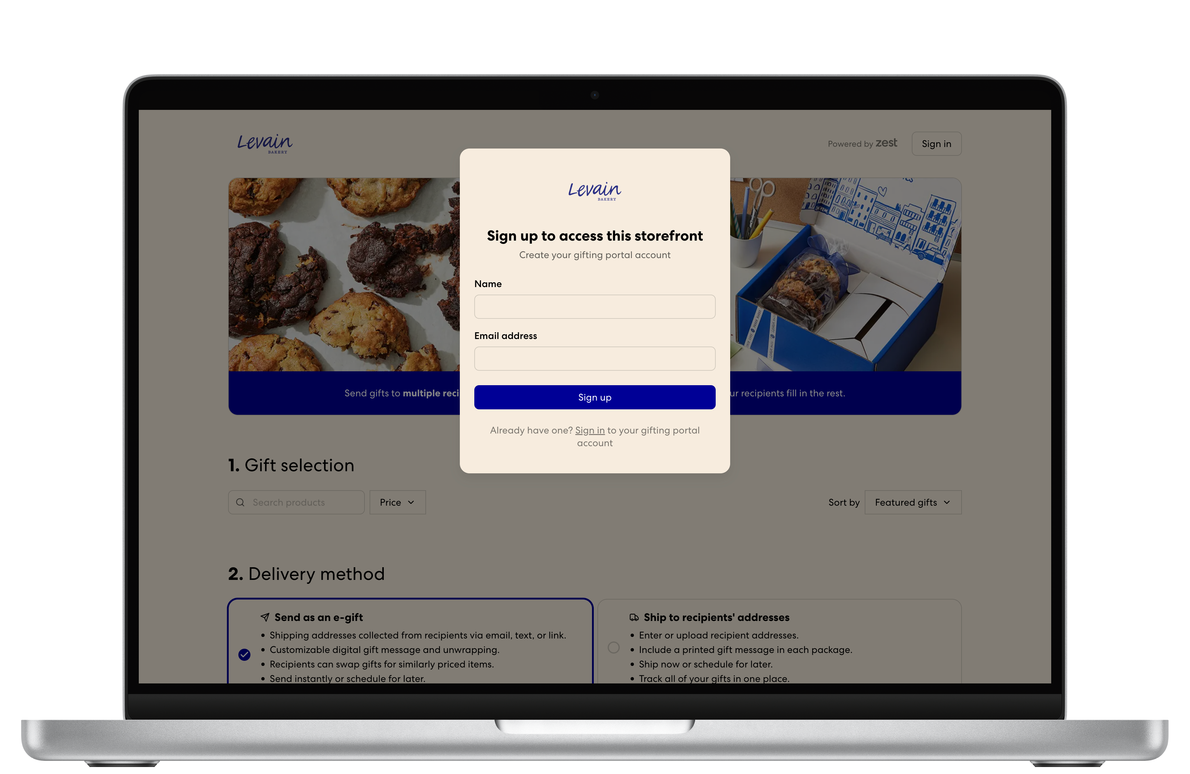 Login modal blocking access to a private storefront