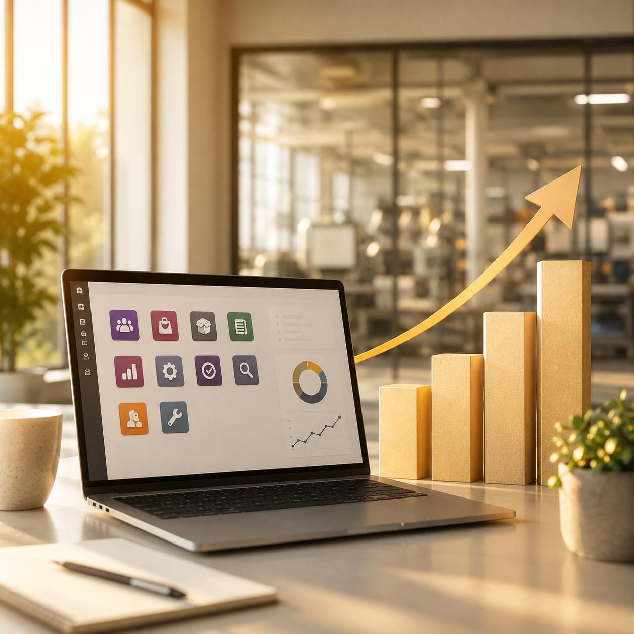 Laptop dashboard mockup