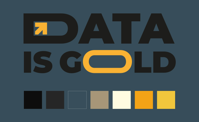 data is gold logo - dark version