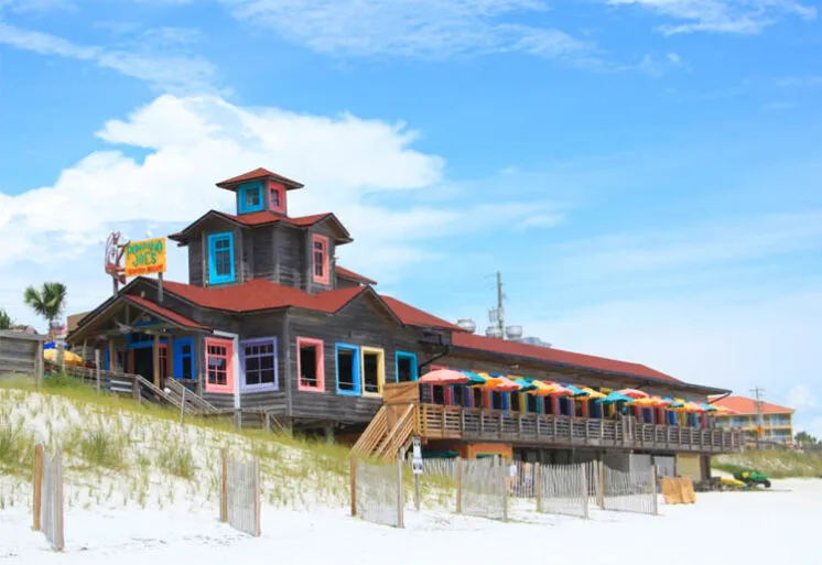 We combed the bays of Mississippi, Alabama and Florida to find 14 beach bars that give new meaning to the phrase drinking in the view.