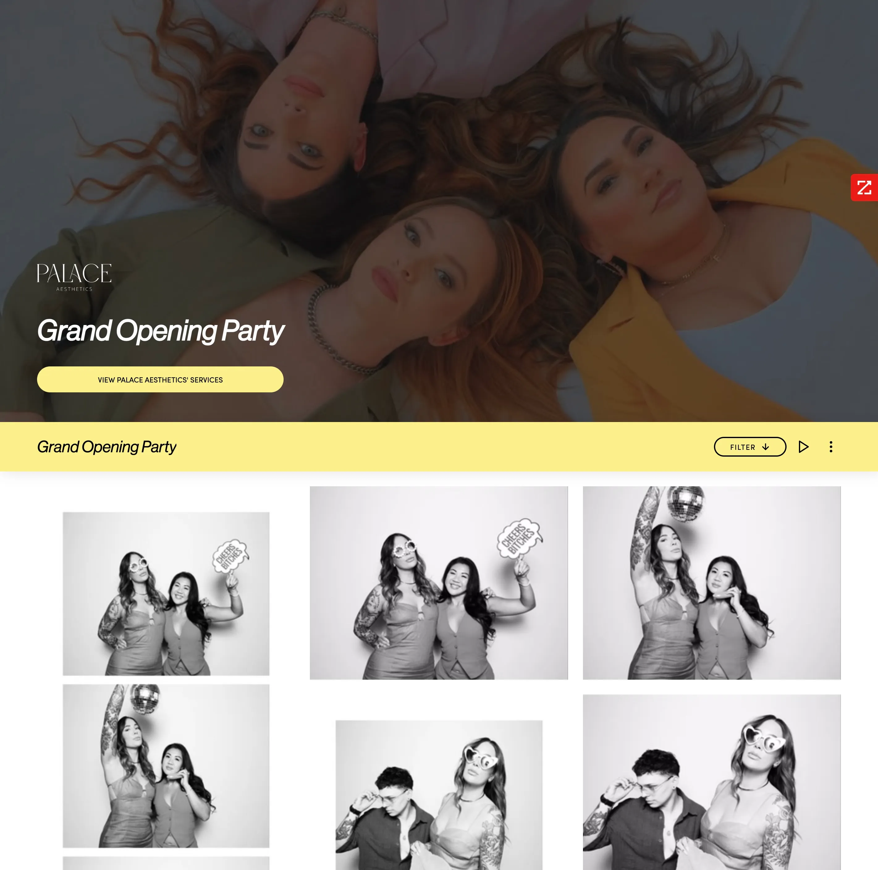 Photo booth microsite for brand activation