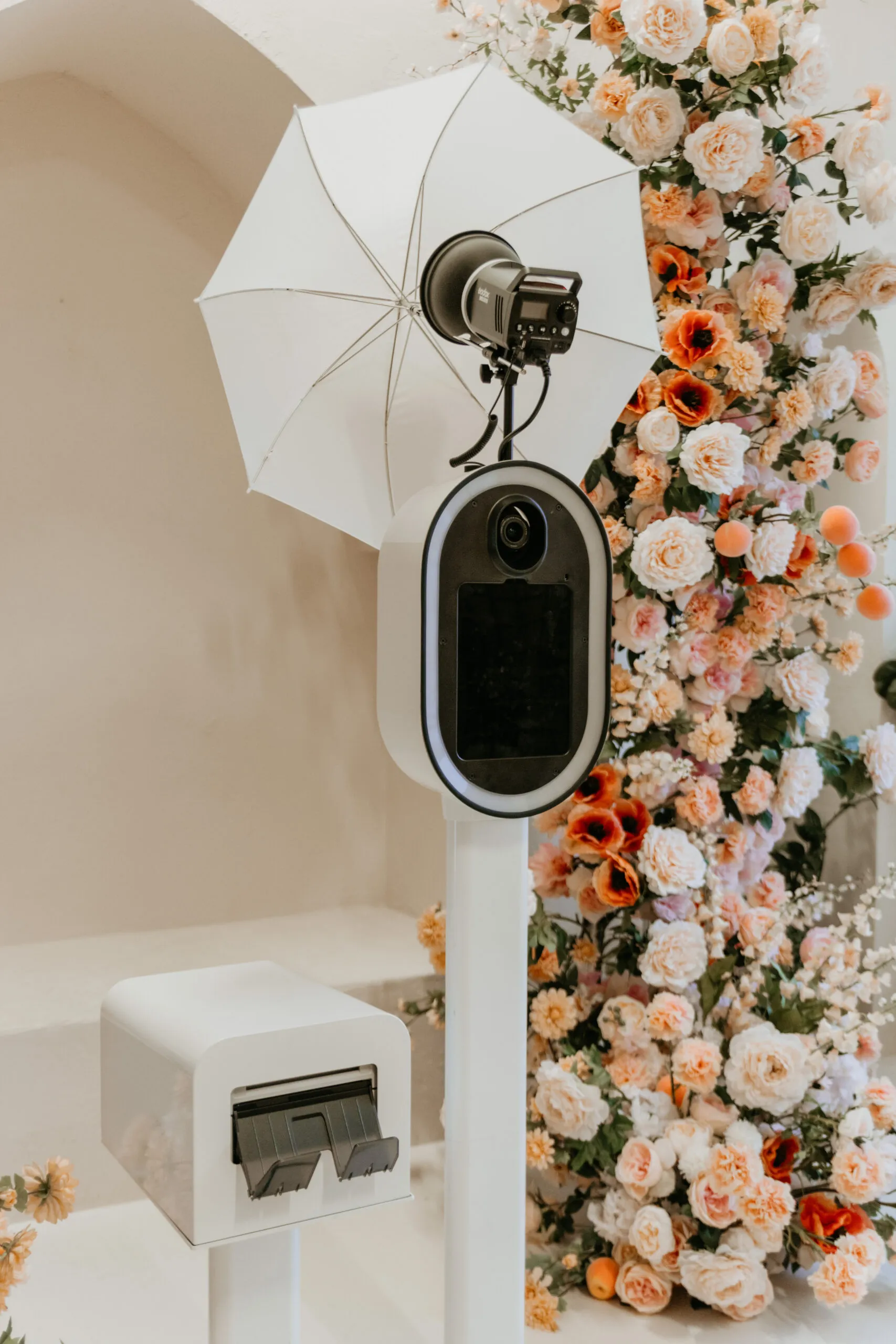 Professional flash photography built into the photo booth at a Portland event