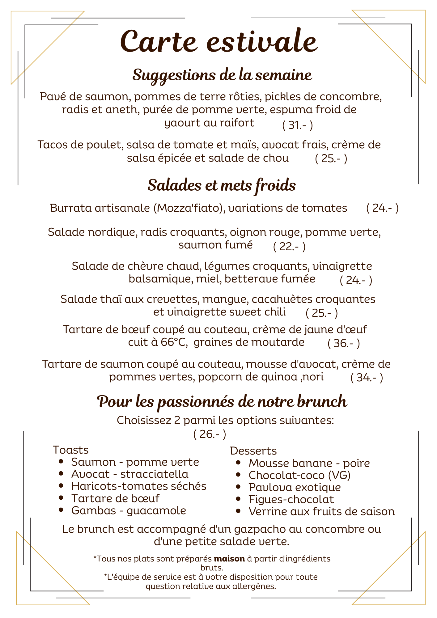 plats du jour