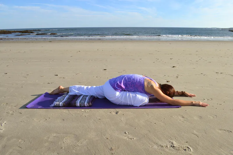 Sleeping Swan pose summer yin yoga flow