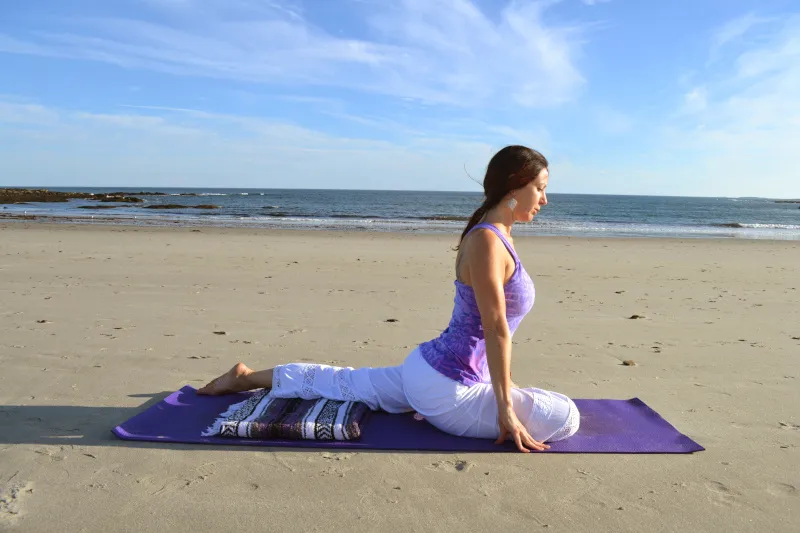 Swan pose summer yin yoga flow