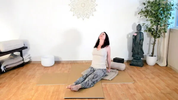 Yin pose Heart beacon