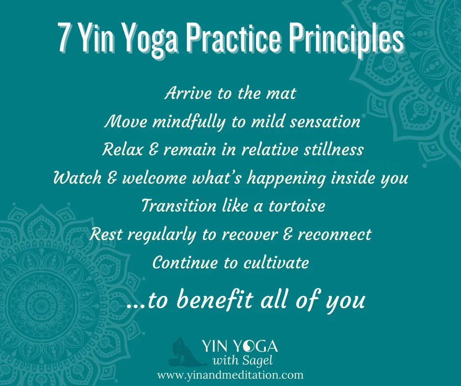a list of seven yin yoga practice principles