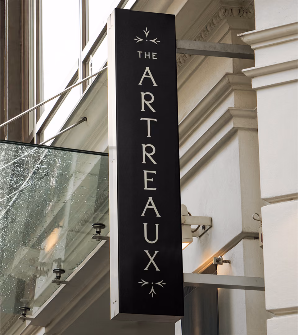 The Artreaux: Signage Mockup