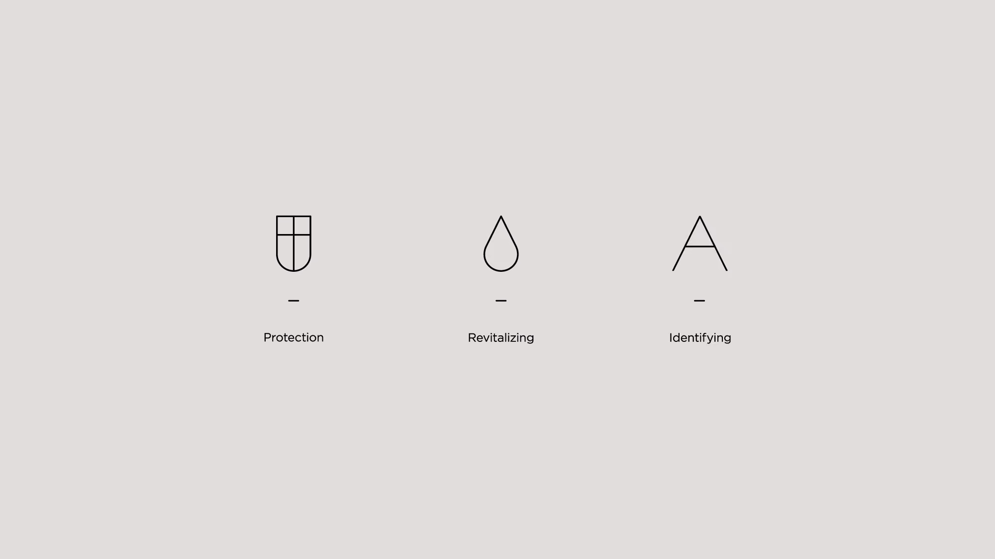 Anew Aesthetic Logo Explanation: Monogram of symbols representing Revitalizing, Protection, Identity