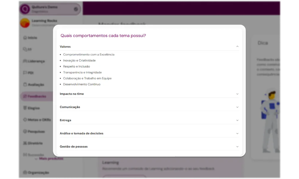 Ícone de comportamentos por tema
