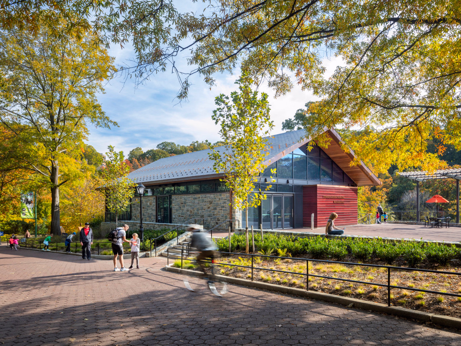 Visitors explore the Conservation Pavilion.
