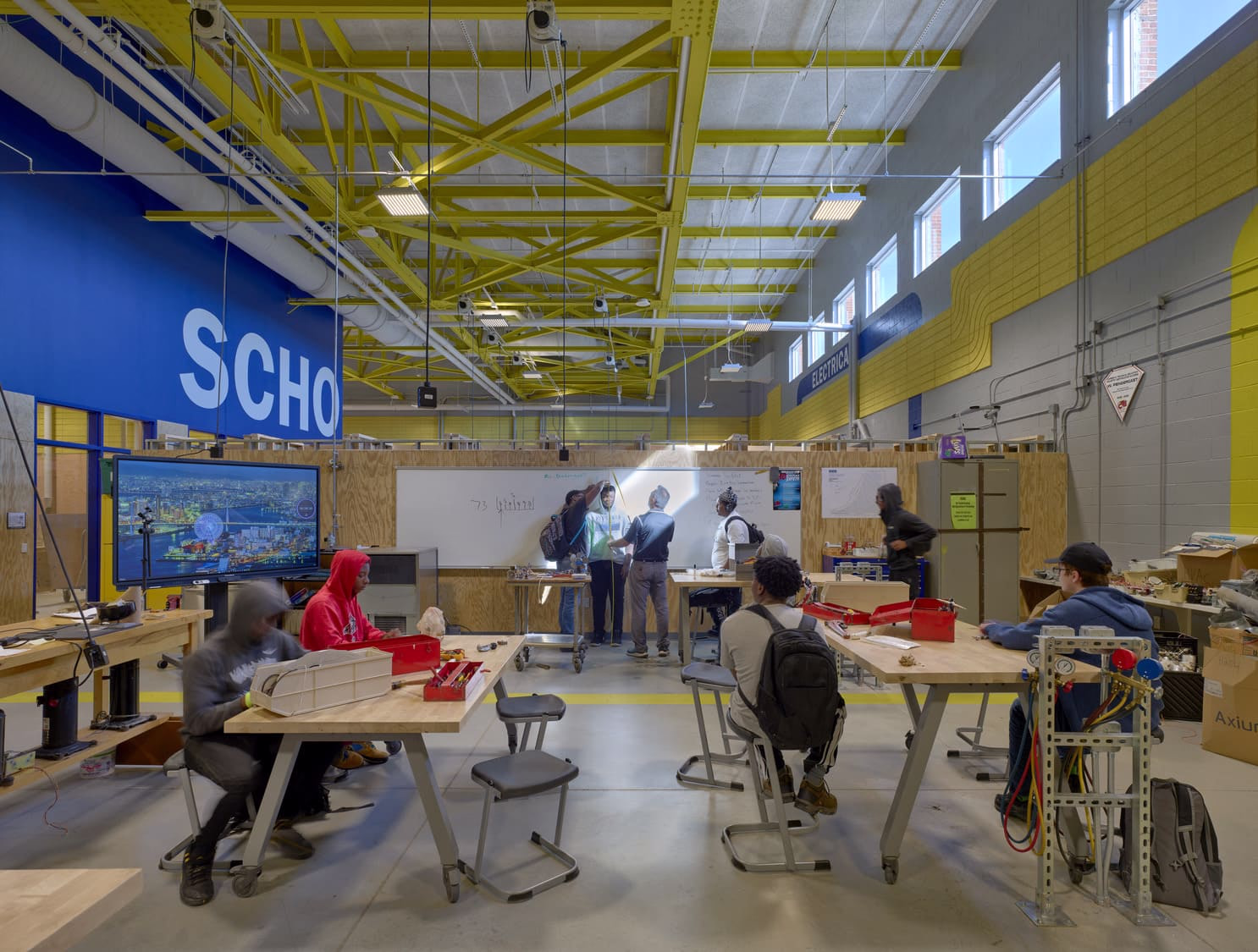 Students participate in career and technical education classes.