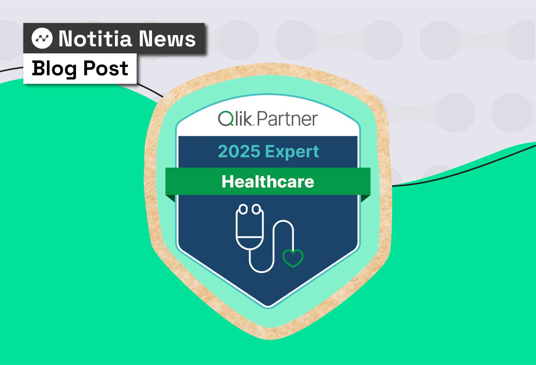 Qlik Healthcare Expertise Badge Logo - Awarded to data firm Notitia