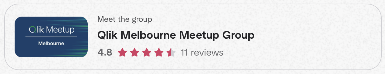 Qlik Notitia Meetup Melbourne