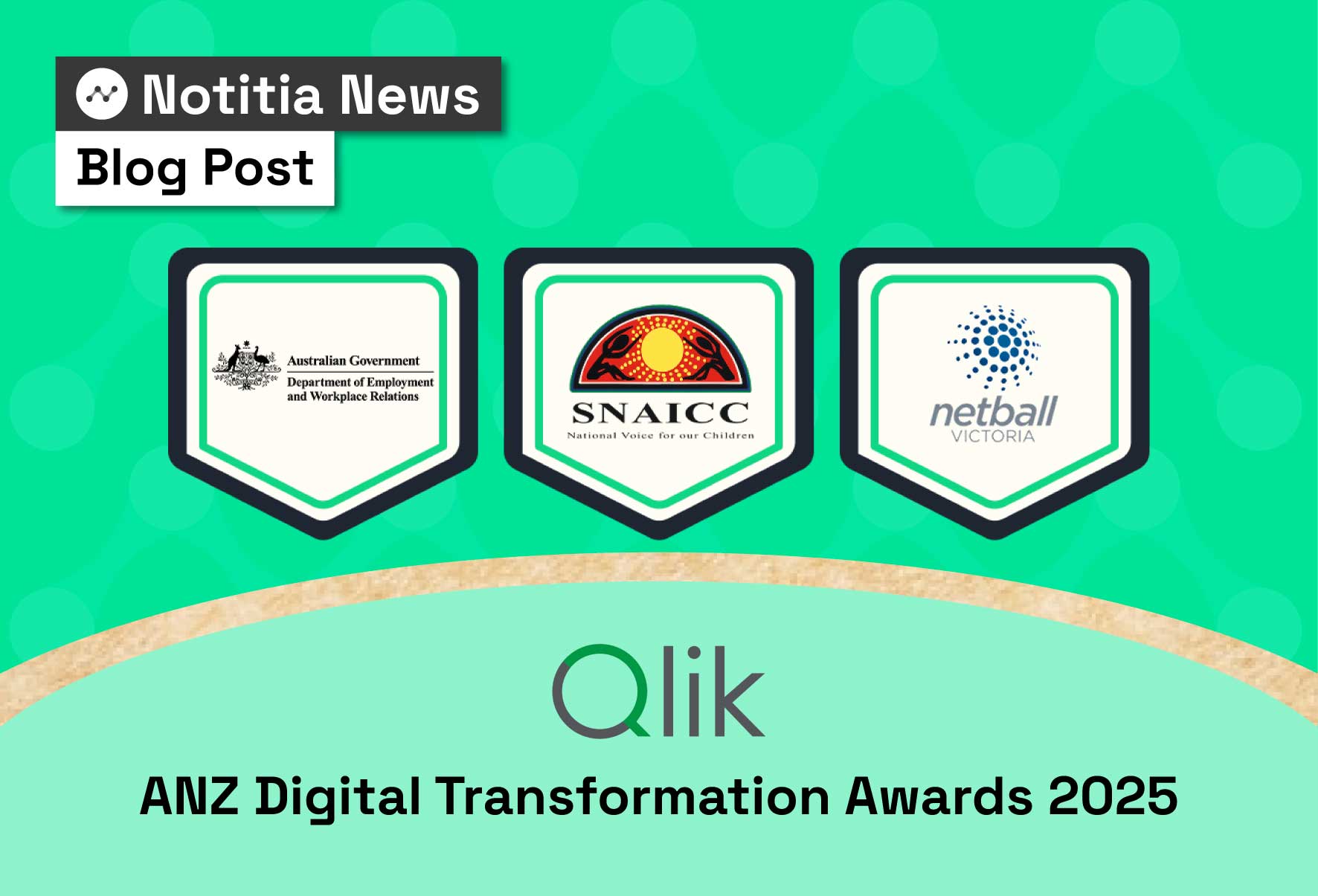 2025 Qlik ANZ Digital Transformation Awards, Notitia's clients, SNAICC – National Voice for our Children, the Department of Employment and Workplace Relations (DEWR), and Netball Victoria, were individually recognised for their leadership and results in transforming how data is used in their organisations.