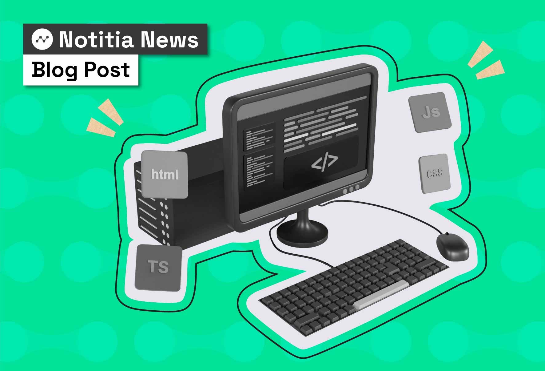 Online, monitor and computer with code. AI accountability and data governance