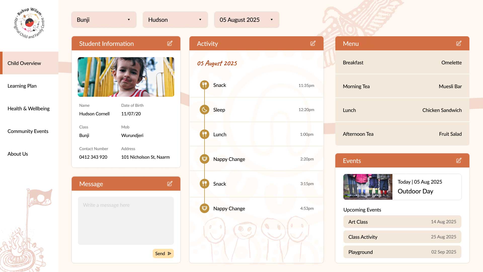 Bubup Wilam Wireframe Mockup Image