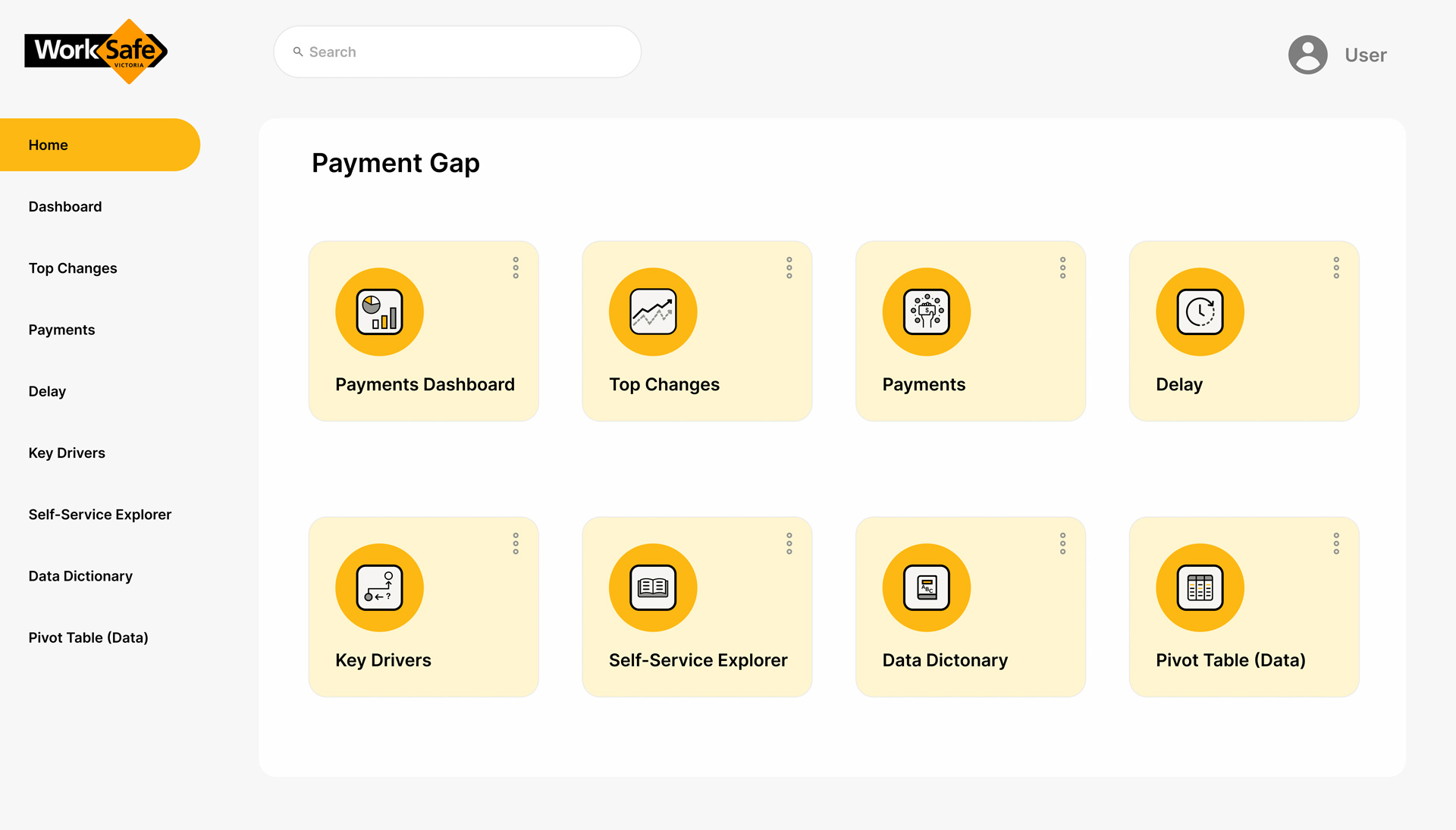 WorkSafe Victoria Wireframe Mockup 1