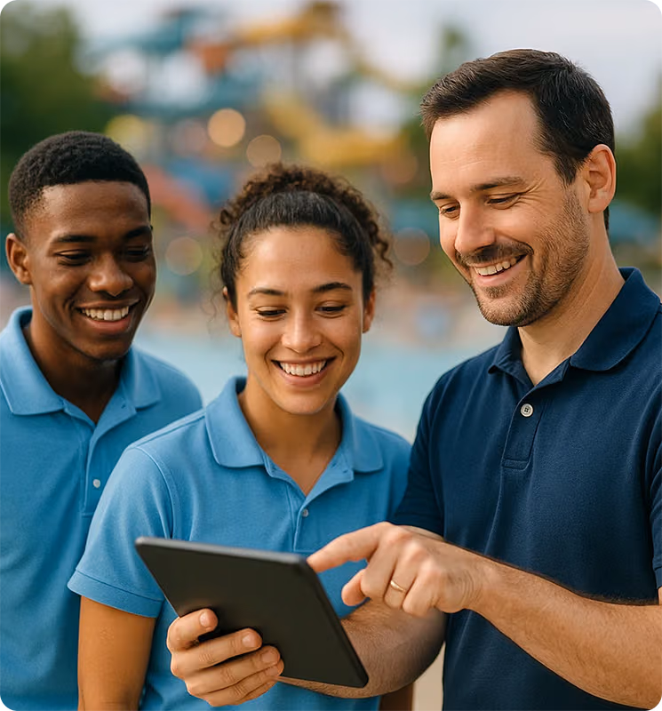 Easy waterpark staff training with mobile POS, fast onboarding, and simple workflows for seasonal teams