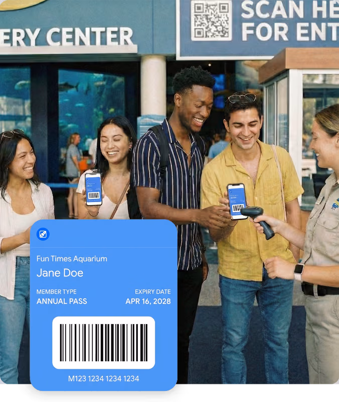 Guests use mobile tickets and a self-service kiosk for contactless entry at an aquarium powered by RocketRez.