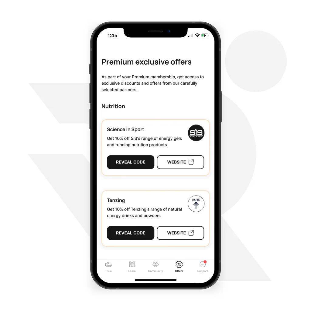 A phone displaying exclusive offers.