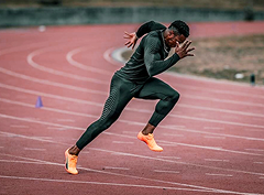 Image of athlete Yohan Blake sprinting