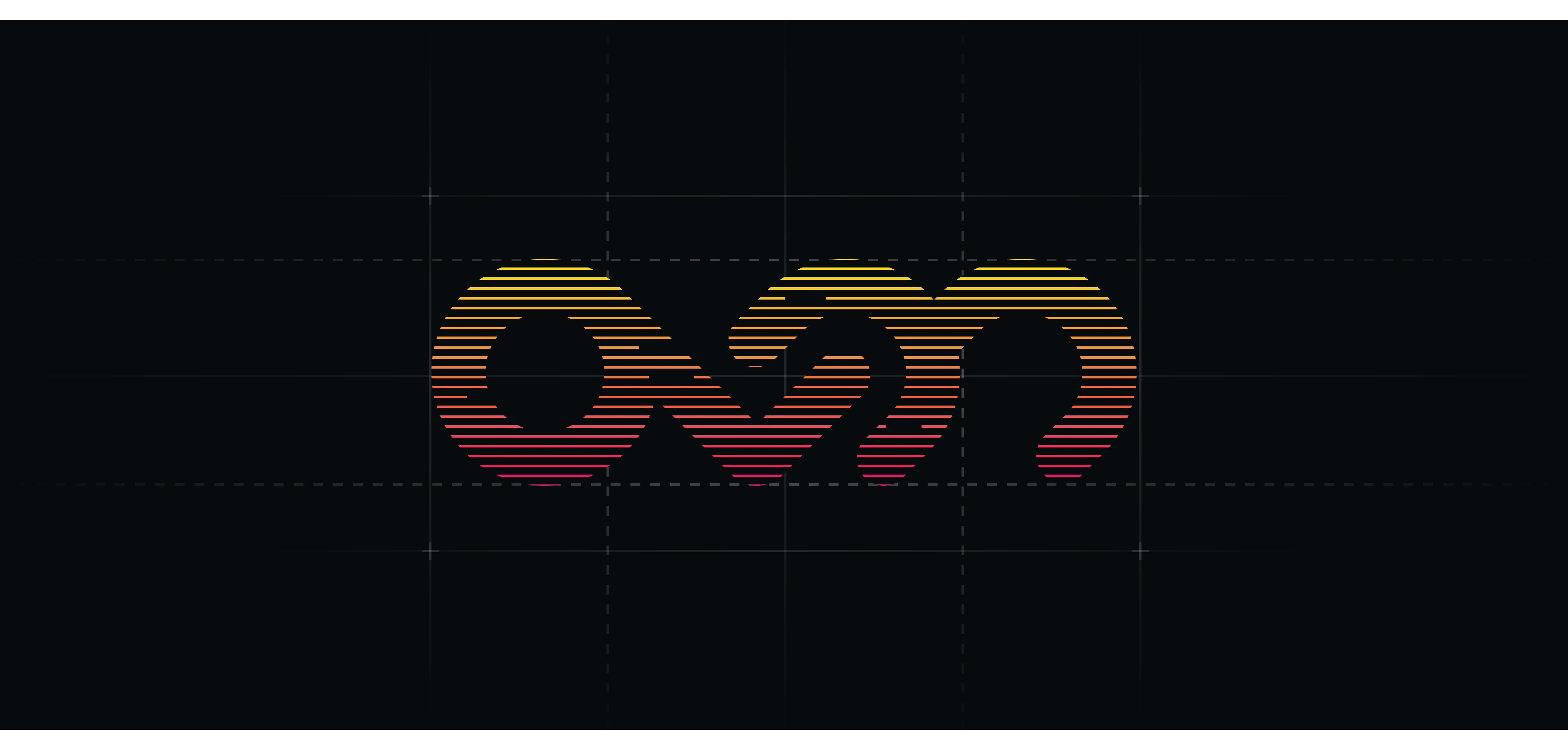 Overmind logo inside a gridded pattern