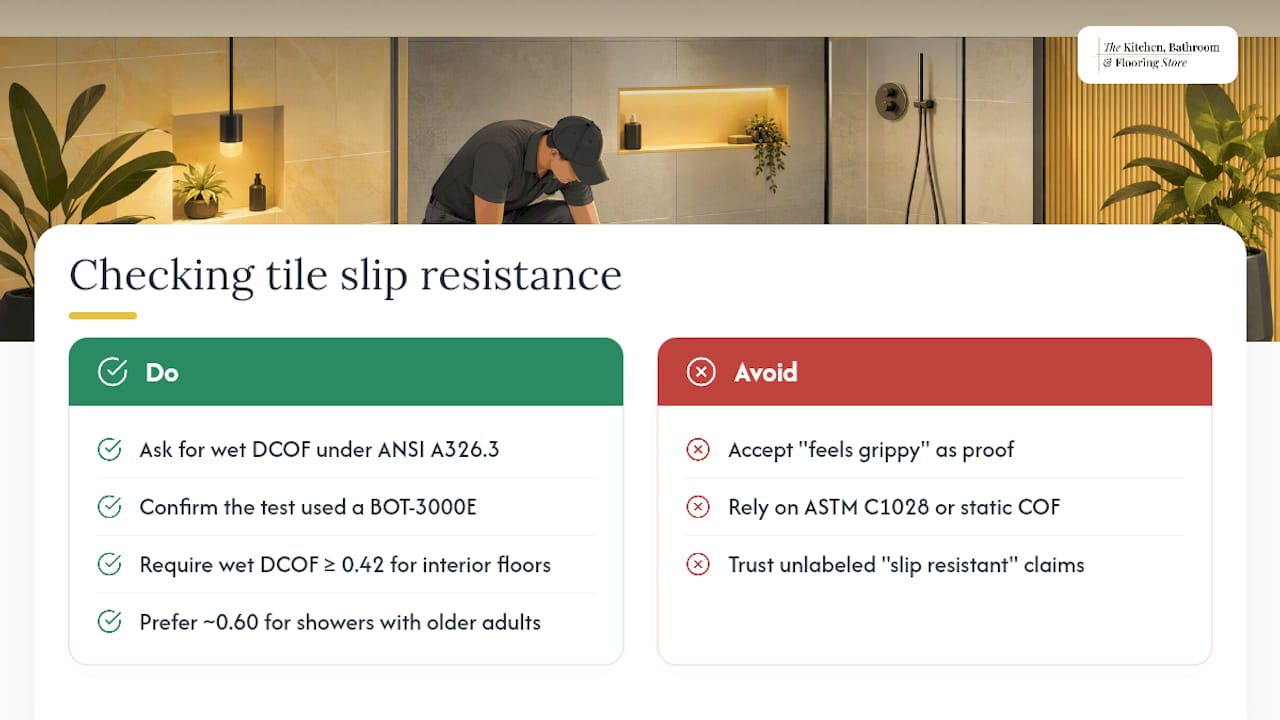 How to Check a Tile's Slip Resistance Rating — overview diagram