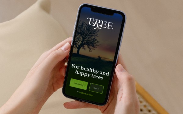 Tree RX app on a mobile phone