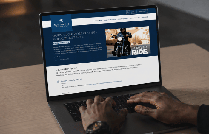Mockups of the course page enhancements