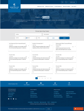 Design for a revamped course search page