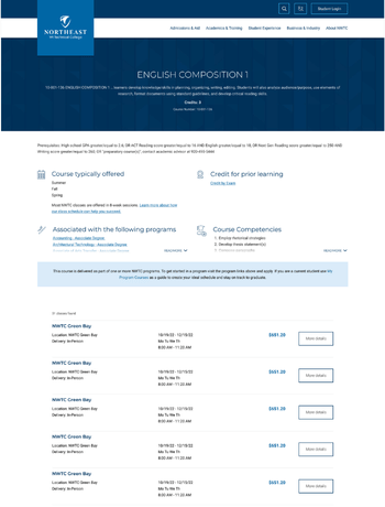 Design for gened course page