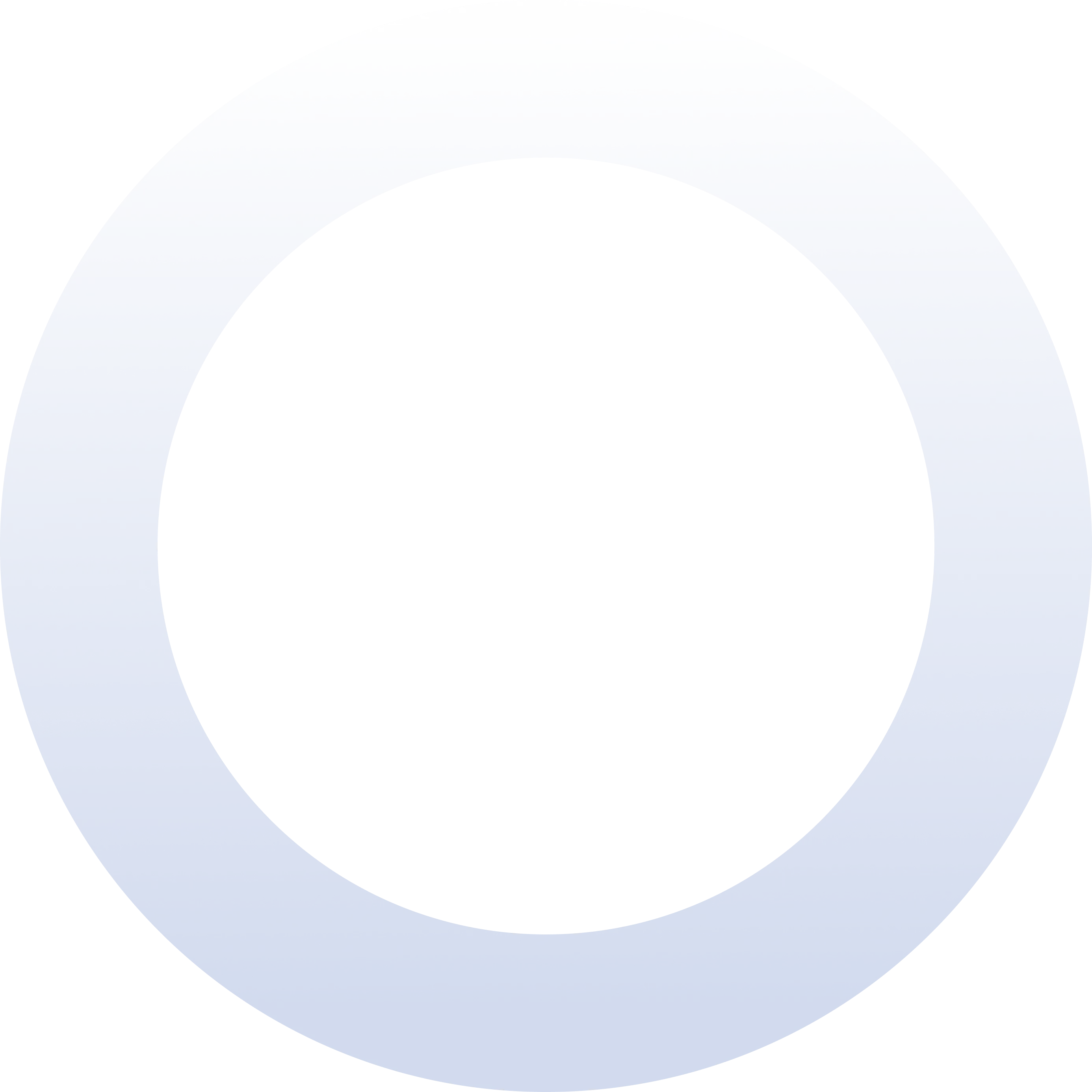 Circular ring with a gradient from white at the top to blue at the bottom on a black background.