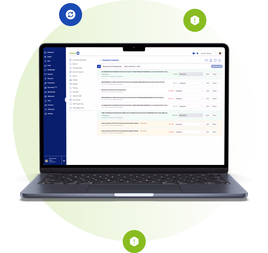 Smartphone screen showing an expense submission form with fields filled for Debit Card Expense Receipt, Payable To Joe’s Pizza, address 1401 Jennings Branch, TX, and description Team Meal.